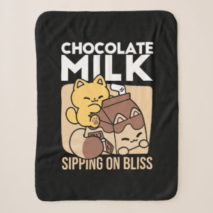Chocolademelk nippen aan gelukzaligheid – Kawaii k Sherpa Deken