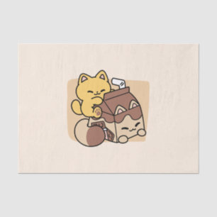 Chocolademelk nippen aan gelukzaligheid – Kawaii k Tissuepapier