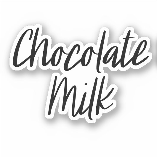 Chocolademelk Opslag Sticker (Voorkant)