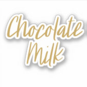 Chocolademelk Sticker (Voorkant)
