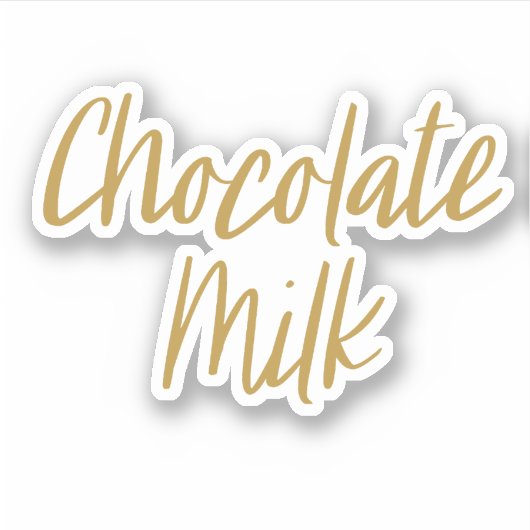 Chocolademelk Sticker (Voorkant)