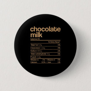 Chocolademelk Voedingsfeiten Grappige Thanksgiving Ronde Button 5,7 Cm