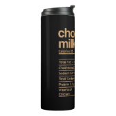 Chocolademelk Voedingsfeiten Grappige Thanksgiving Thermosbeker (Gedraaid links)