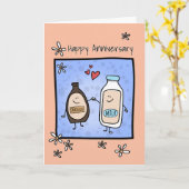 Chocolademelk voor elk ander Jubileum auto Kaart (Gele Bloem)