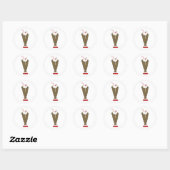 Chocolademilkshake Ronde Sticker (Vel)