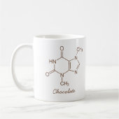 Chocolademolecule gepersonaliseerd koffiemok (Links)