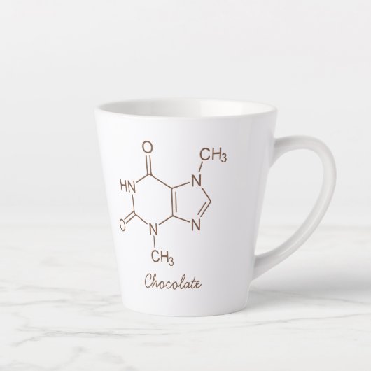 Chocolademolecule gepersonaliseerd latte mok (Rechts)