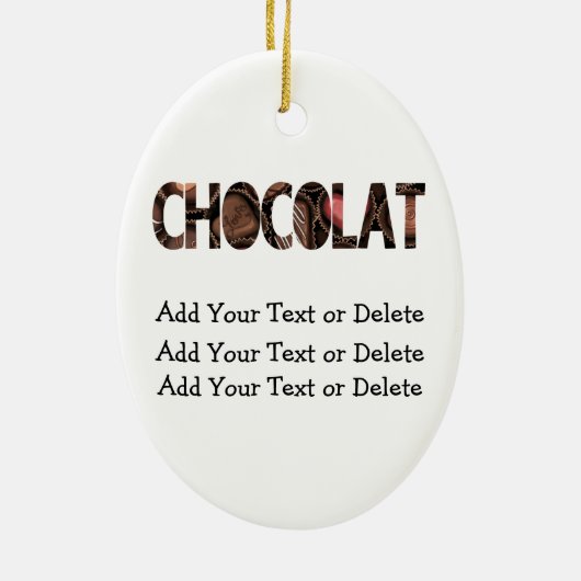 Chocolademousse - SRF Keramisch Ornament (Achterkant)