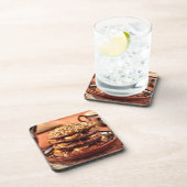 Chocoladepannenkoeken met bananen en karamel drankjes onderzetter (Rechterzijde)