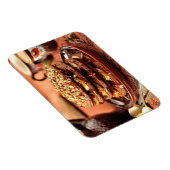 Chocoladepannenkoeken met bananen en karamel magneet (Rechterzijde)