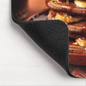 Chocoladepannenkoeken met bananen en karamel muismat (Hoek)