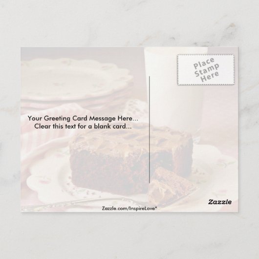 Chocoladepasta Briefkaart (Achterkant)