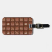 Chocoladepatroon Bagagelabel (Voorkant horizontaal)