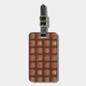 Chocoladepatroon Bagagelabel (Voorkant verticaal)