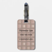 Chocoladepatroon Bagagelabel (Achterkant verticaal)