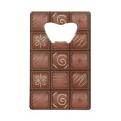 Chocoladepatroon Creditkaart Flessenopener (Achterkant)