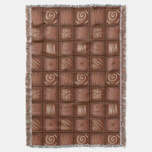 Chocoladepatroon Deken (Voorkant Verticaal)