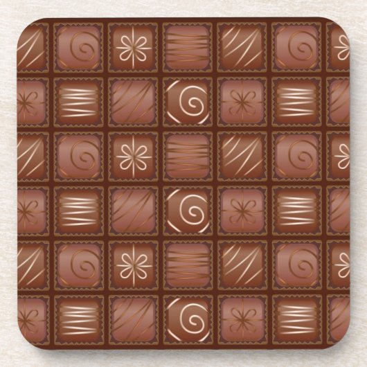 Chocoladepatroon Drankjes Onderzetter (Voorkant)