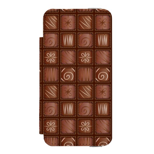 Chocoladepatroon Incipio iPhone Portemonnee Hoesje (Voorkant Agenda)