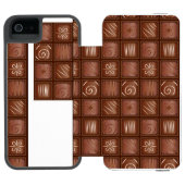 Chocoladepatroon Incipio iPhone Portemonnee Hoesje (Agenda Open)