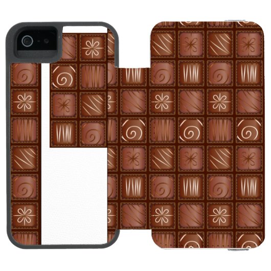 Chocoladepatroon Incipio iPhone Portemonnee Hoesje (Agenda Open)