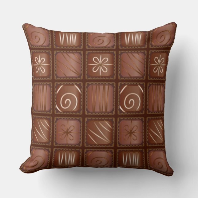 Chocoladepatroon Kussen (Voorkant)