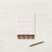Chocoladepatroon Post-it® Notes (Op bureau)