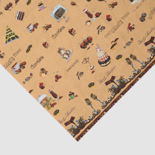 chocoladepatroon tissuepapier (Detail)