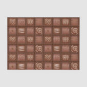 Chocoladepatroon Tissuepapier (Voorkant)