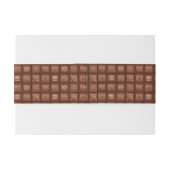 Chocoladepatroon Uitnodigingen Wikkel (Achterkant Voorbeeld)