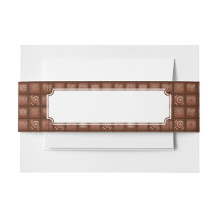 Chocoladepatroon Uitnodigingen Wikkel