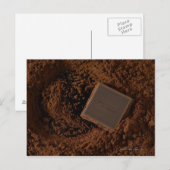 Chocoladeplein in chocoladepoeder briefkaart (Voorkant / Achterkant)