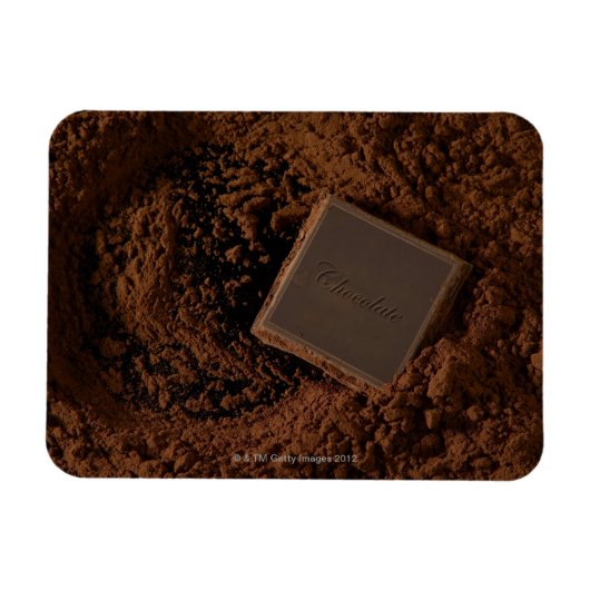 Chocoladeplein in chocoladepoeder magneet (Horizontaal)