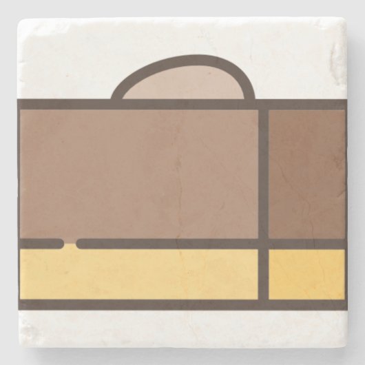 chocoladepot stenen onderzetter (Voorkant)