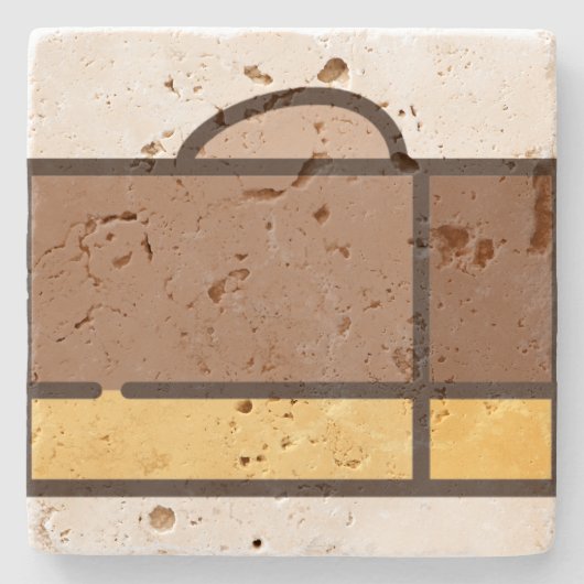 chocoladepot stenen onderzetter (Voorkant)