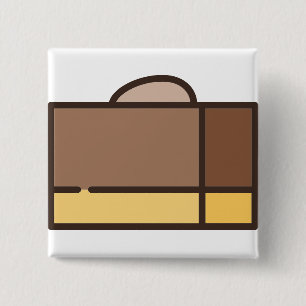 chocoladepot vierkante button 5,1 cm