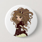 Chocoladeprik Ronde Button 7,6 Cm (Voorkant)