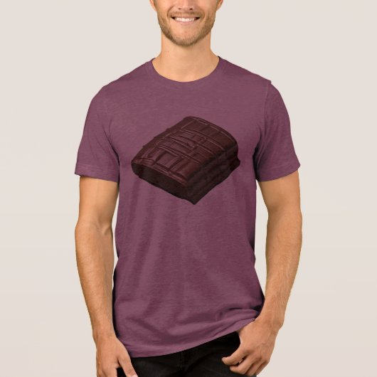 Chocoladereep Bella+Canvas Tri-Blend Shirt (Voorkant)
