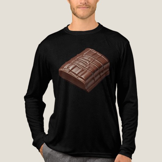 Chocoladereep Bella+Canvas Tri-Blend Shirt (Voorkant volledig)