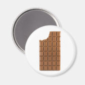 Chocoladereep met een ontbrekende bijtmagneet magneet (Voorkant / Achterkant)