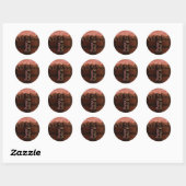 Chocoladereep Pink Glitter Drip Sweet 16 Ronde Sticker (Vel)