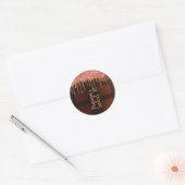Chocoladereep Pink Glitter Drip Sweet 16 Ronde Sticker (Envelop)