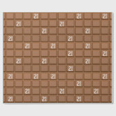 Chocoladereep voor 21e verjaardag  cadeaupapier (Vlak)