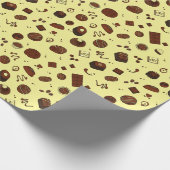  Chocoladerepen Snoep en Chocoladepatroon Cadeaupapier (Hoek)