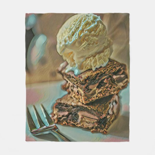 Chocoladeroomcrèmecake Fleece Deken (Voorkant)