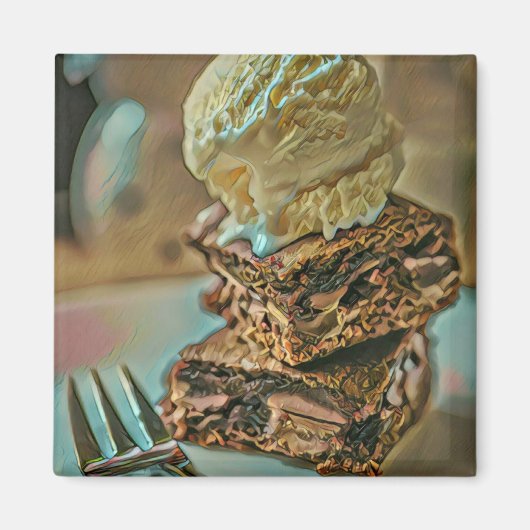 Chocoladeroomcrèmecake Magneet (Voorkant)