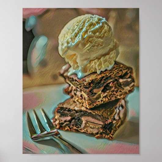 Chocoladeroomcrèmecake Poster (Voorkant)