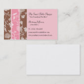 Chocoladeroze rozen zoete bakkerij visitekaartje (Voorkant / Achterkant)