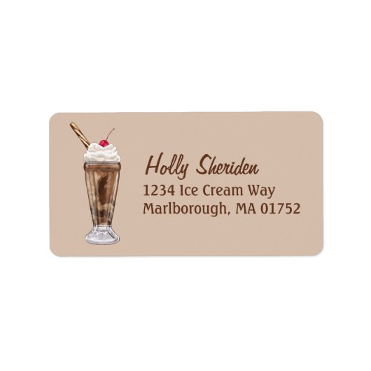 chocoladeshake etiket (Voorkant)