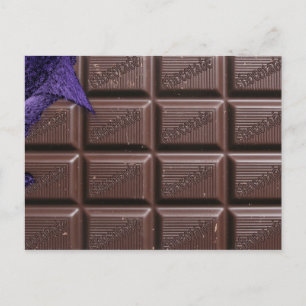 chocoladestaaf briefkaart, briefkaart van chocolad